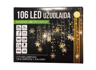 Jouluvalot 106LED/ 160cm x 100cm, lämmin valkoinen/valkoinen hinta ja tiedot | Jouluvalot | hobbyhall.fi