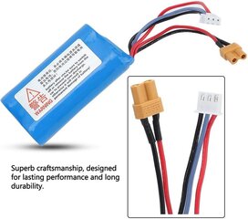 Lipo-akku 7,4 V 2000 mAh 2S XT30-liittimellä HUINA 580 550 583 582 1580 1583 RC Toy Accessory hinta ja tiedot | Paristot | hobbyhall.fi