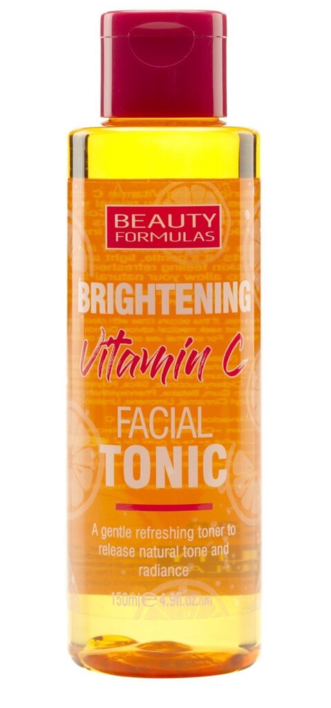 Kirkastava kasvovesi Beauty Formulas Brightening Vitamin C 150 ml hinta ja tiedot | Kasvojen puhdistusaineet | hobbyhall.fi