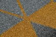 Kumipohjainen käytävmatto 120 cm HEXAGON musta/kulta hinta ja tiedot | Isot matot | hobbyhall.fi