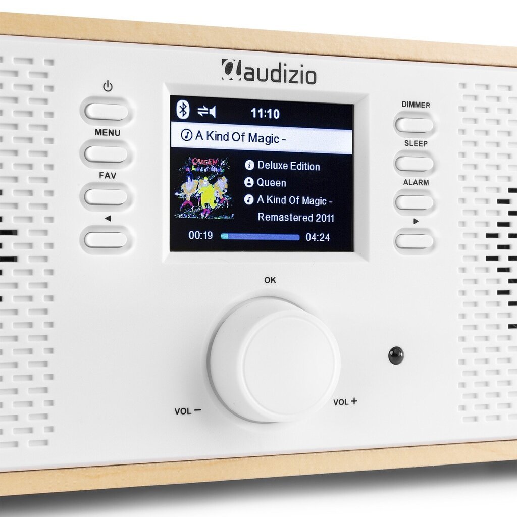 Audizio Rimini Stereo WiFi Internet Radio Valkoinen hinta ja tiedot | Kelloradiot ja herätyskellot | hobbyhall.fi