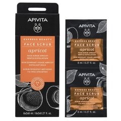 Aprikoosintuoksuinen kasvojenkuorija Apivita Express Beauty, 2 x 8 ml hinta ja tiedot | Kasvojen puhdistusaineet | hobbyhall.fi