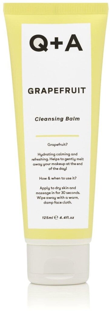 Q+A Grapefruit Cleansing Balm puhdistusgeeli 125 ml hinta ja tiedot | Kasvojen puhdistusaineet | hobbyhall.fi