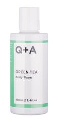 Q+A Green Tea Daily Toner kasvovesi 100 ml hinta ja tiedot | Q+A Hajuvedet ja kosmetiikka | hobbyhall.fi