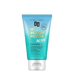 Puhdistava geelipuhdistusaine sekaiholle AA My Beauty Power Acne 150 ml hinta ja tiedot | Kasvojen puhdistusaineet | hobbyhall.fi