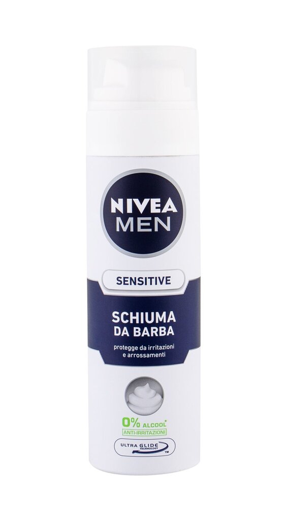 Nivea Men Sensitive parranajovaahto miehelle 200 ml hinta ja tiedot | Parranajo ja karvanpoisto | hobbyhall.fi