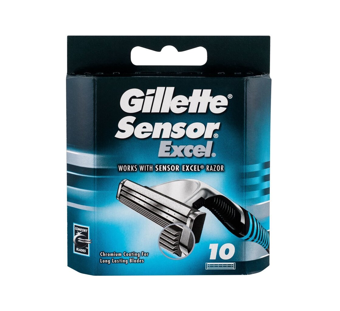 Gillette Sensor Excel -partakoneen terät, 10 kpl hinta ja tiedot | Parranajo ja karvanpoisto | hobbyhall.fi