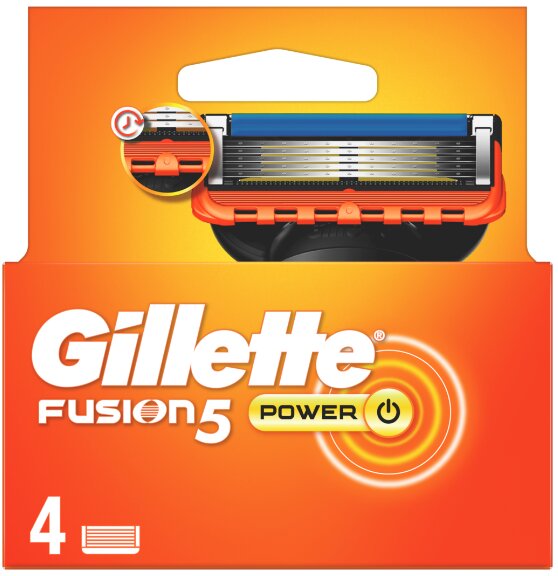 Varapyörät Gillette Fusion Power 4 kpl. hinta ja tiedot | Parranajo ja karvanpoisto | hobbyhall.fi