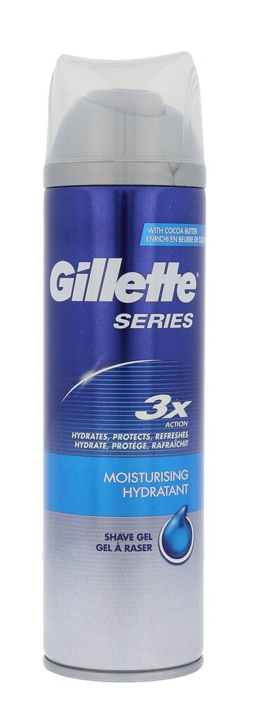 Parranajogeeli Gillette Series Moist, 200 ml. hinta ja tiedot | Parranajo ja karvanpoisto | hobbyhall.fi