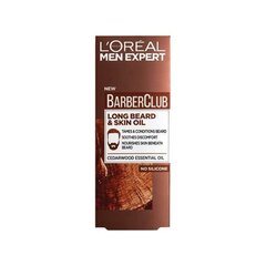 L'Oreal Paris Men Expert Barber Club Men parta- ja kasvojenhoitoöljy 30 ml hinta ja tiedot | Parranajo ja karvanpoisto | hobbyhall.fi