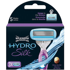 Naisten karvanajoterät Wilkinson Sword Hydro Silk, 3 kpl hinta ja tiedot | Parranajo ja karvanpoisto | hobbyhall.fi