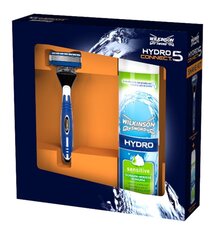 Wilkinson Sword Hydro Connect 5 miehille: partaterät 1 kpl + parranajovaahto Hydro Sensitive 250 ml hinta ja tiedot | Parranajo ja karvanpoisto | hobbyhall.fi