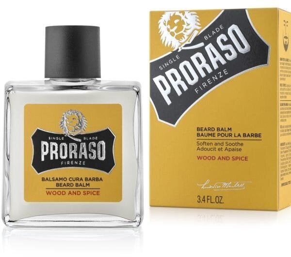 Parranajobalsami Proraso Wood & Spice, 100 ml hinta ja tiedot | Parranajo ja karvanpoisto | hobbyhall.fi