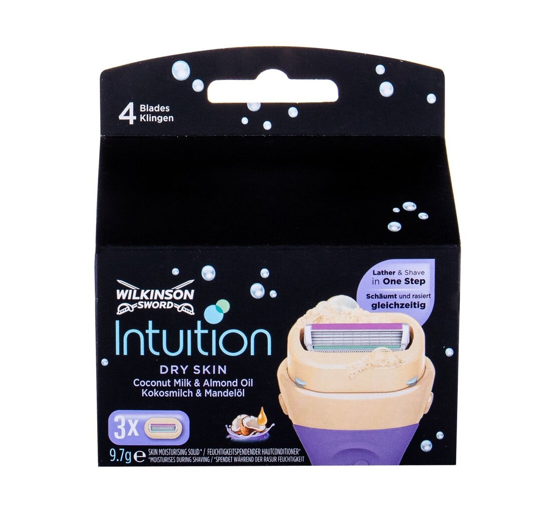 Wilkinson Sword Intuition Dry Skin vaihtoterä 3 kpl hinta ja tiedot | Parranajo ja karvanpoisto | hobbyhall.fi