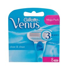 Gillette Venus Close & Clean vaihtoterä 8 kpl hinta ja tiedot | Parranajo ja karvanpoisto | hobbyhall.fi