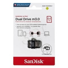 MEMORY DRIVE FLASH USB3 64GB/SDDD3-064G-G46 SANDISK hinta ja tiedot | USB-sovittimet äänentoistoon | hobbyhall.fi