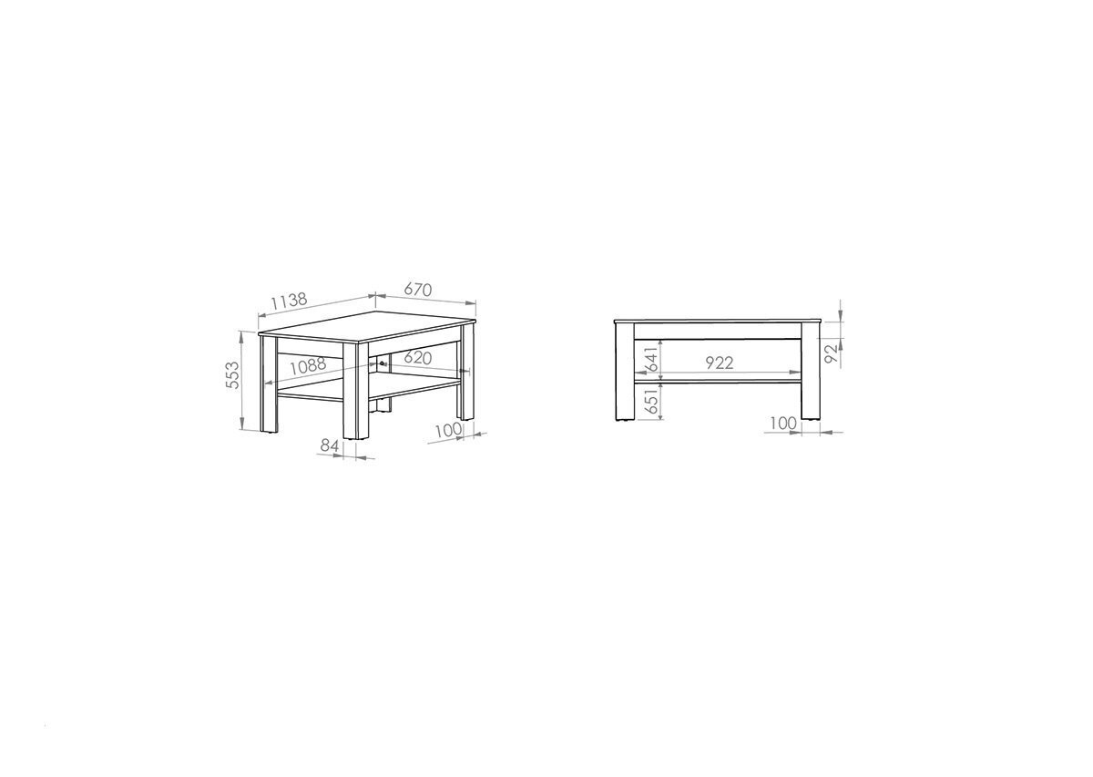 Sohvapöytä Blanco 12 hinta ja tiedot | Sohvapöydät | hobbyhall.fi