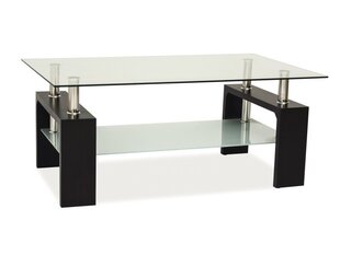 Signal Meble Lisa Basic 2 -sohvapöytä, läpinäkyvä/ruskea hinta ja tiedot | Sohvapöydät | hobbyhall.fi