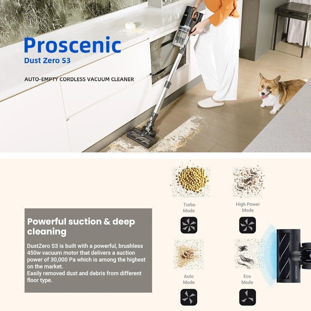 Proscenic DustZero S6 hinta ja tiedot | Varsi-imurit | hobbyhall.fi