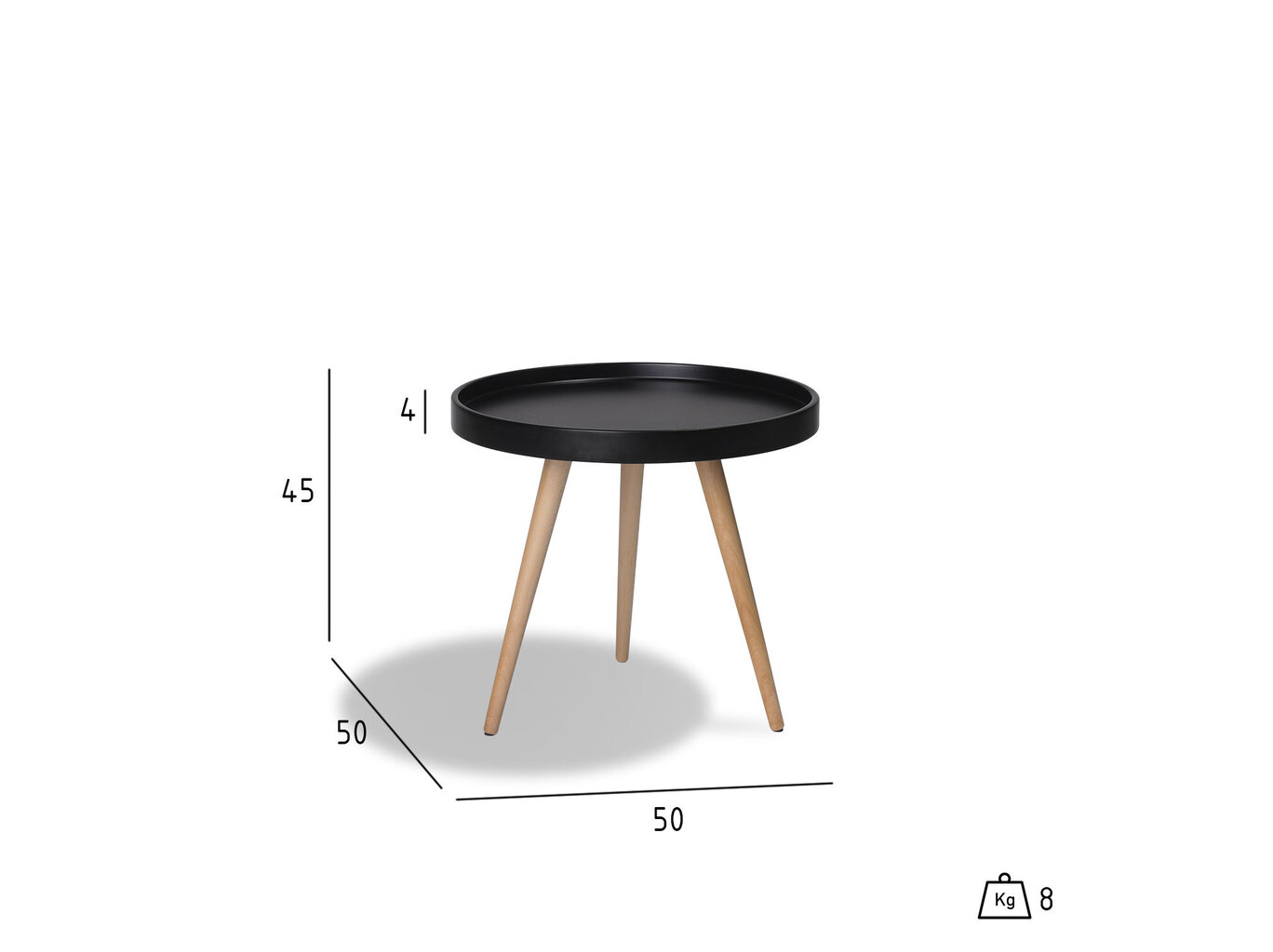 Sohvapöytä OPUS Ø 50 cm hinta ja tiedot | Sohvapöydät | hobbyhall.fi