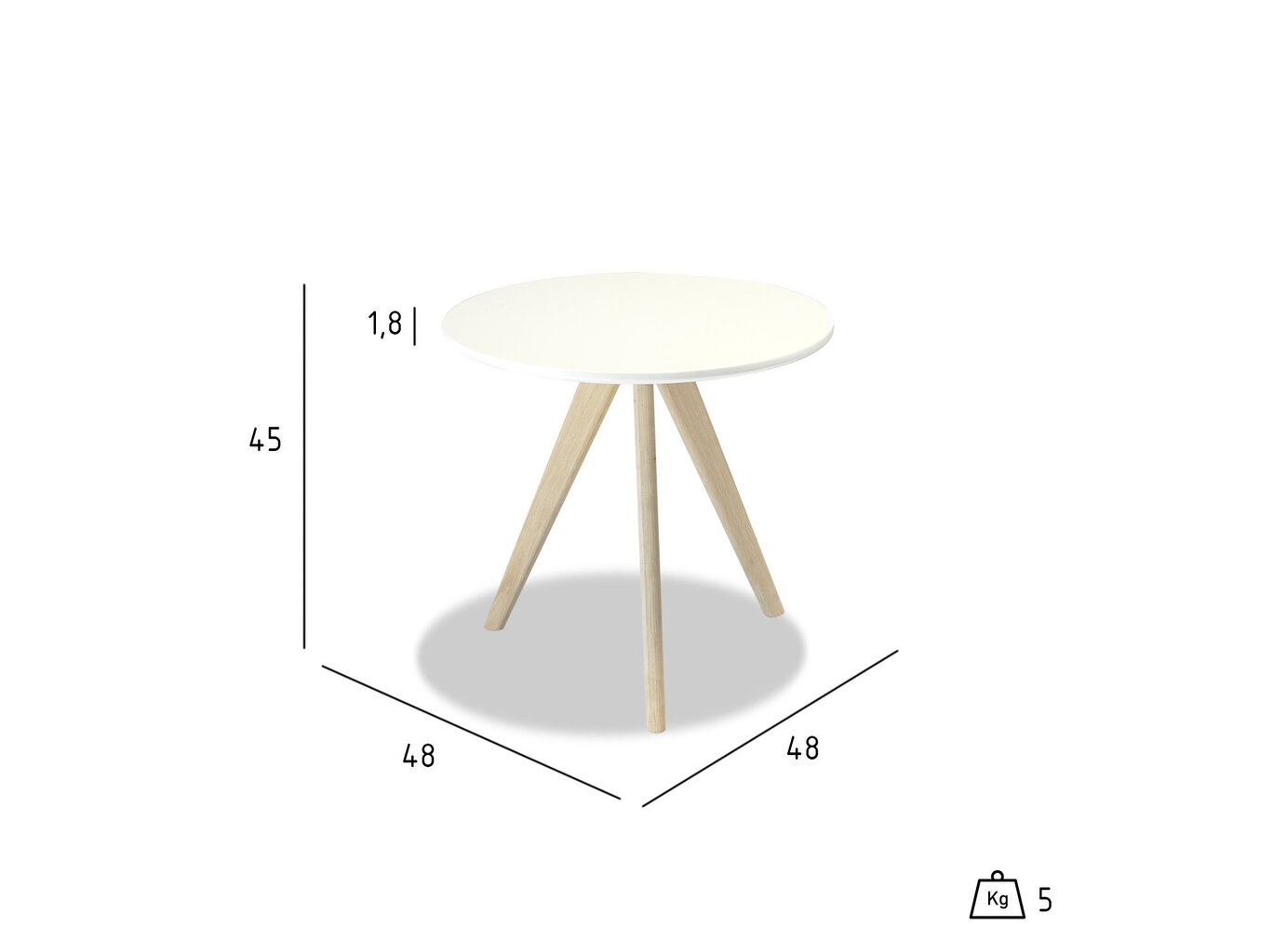 Sohvapöytä LIFE Ø48xh45 cm hinta ja tiedot | Sohvapöydät | hobbyhall.fi