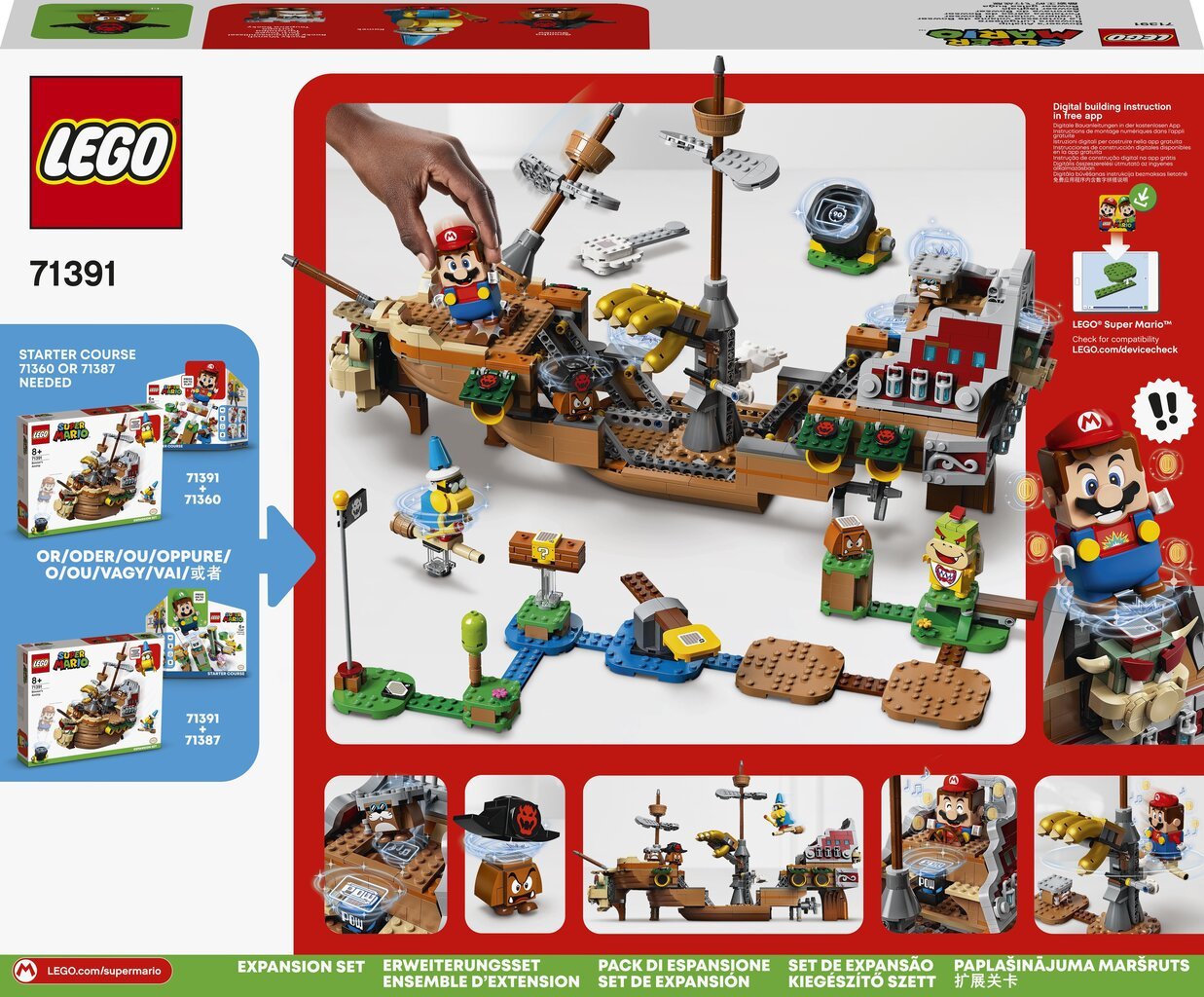 71391 LEGO® Super Mario Bowserin ilmalaiva -laajennussarja hinta ja tiedot | LEGOT ja rakennuslelut | hobbyhall.fi