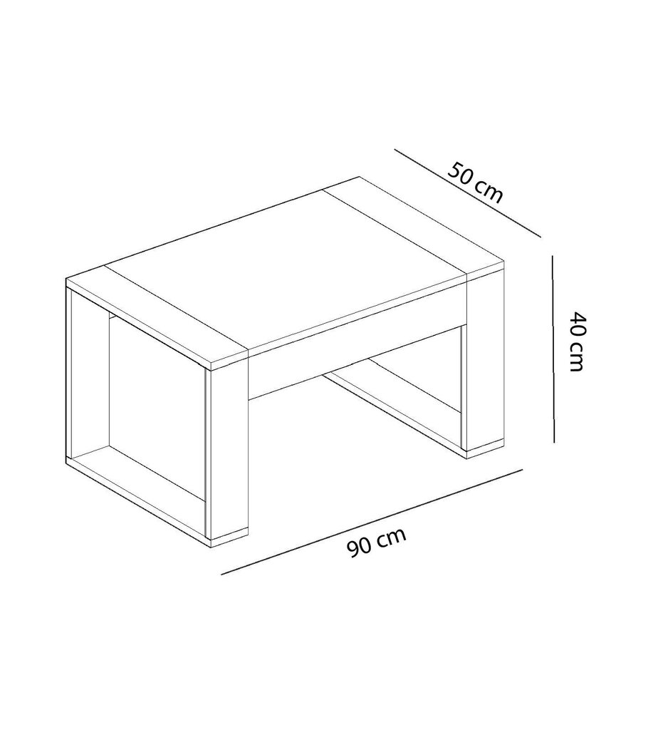 Kahvipöytä Kalune Design Retro, ruskea/valkoinen hinta ja tiedot | Sohvapöydät | hobbyhall.fi