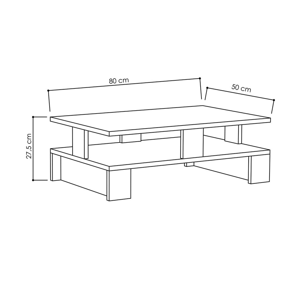 Kalune Design 855, tummanharmaa sohvapöytä hinta ja tiedot | Sohvapöydät | hobbyhall.fi