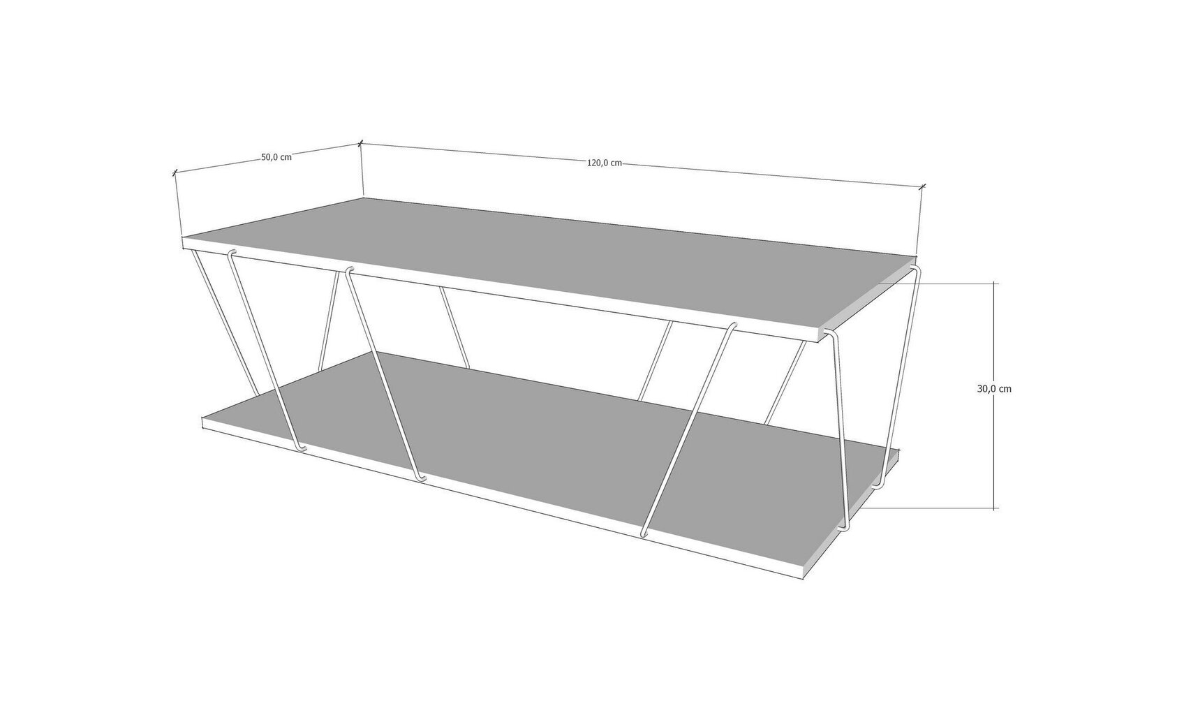 Kalune Design 854 sohvapöytä, musta/tummanharmaa hinta ja tiedot | Sohvapöydät | hobbyhall.fi