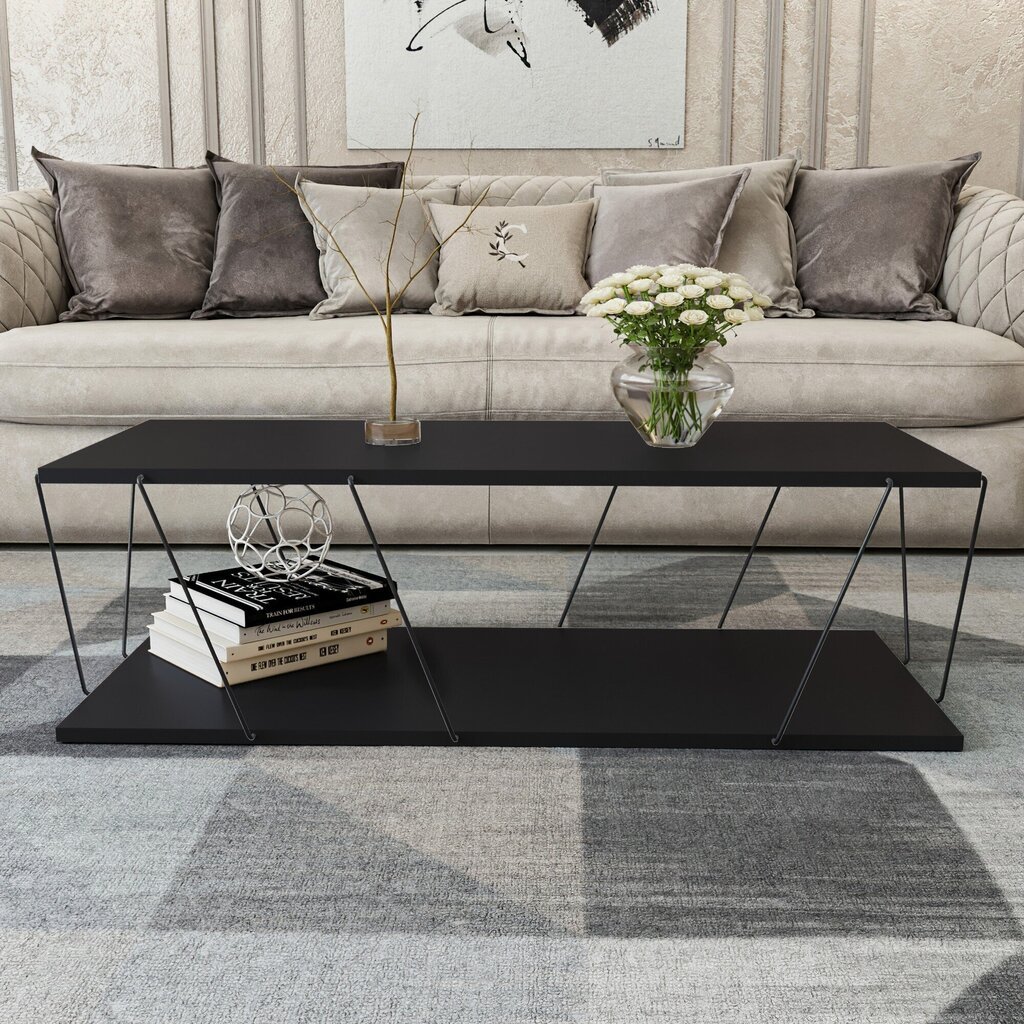 Kalune Design 854 sohvapöytä, musta/tummanharmaa hinta ja tiedot | Sohvapöydät | hobbyhall.fi