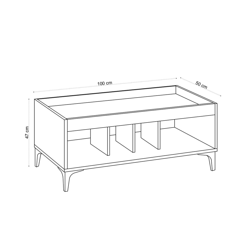 Sohvapöytä Kalune Design Dale, ruskea hinta ja tiedot | Sohvapöydät | hobbyhall.fi