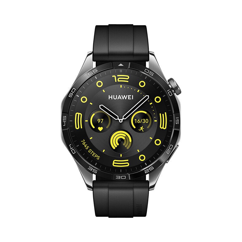 Huawei Watch GT 4 46mm Black Fluoroelastomer 55020BGS hinta ja tiedot | Älykellot | hobbyhall.fi
