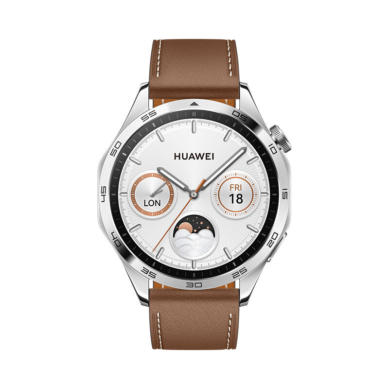 Huawei Watch GT 4 46mm Brown Leather 55020BGW hinta ja tiedot | Älykellot | hobbyhall.fi