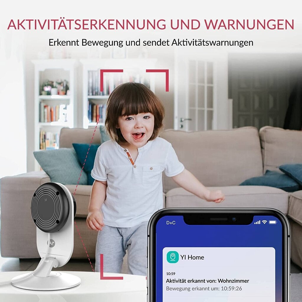 Mobile Babysitter YI 1080p WiFi IP -itkuhälytin hinta ja tiedot | Itkuhälyttimet | hobbyhall.fi