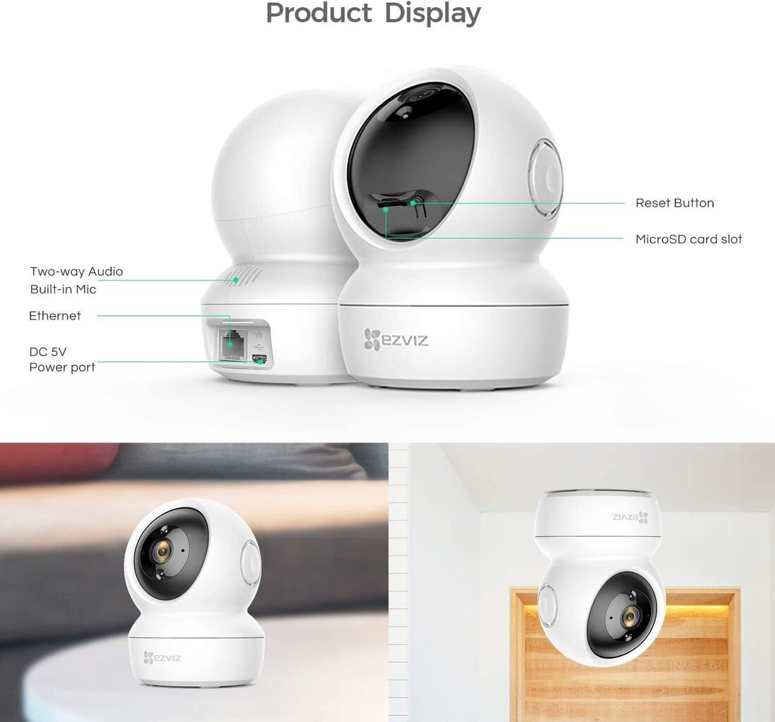 EZVIZ WiFi IP Camera Indoor 1080P -itkuhälytin hinta ja tiedot | Itkuhälyttimet | hobbyhall.fi