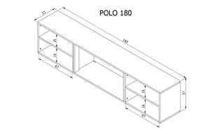 TV-taso Rollo, valkoinen/musta hinta ja tiedot | TV-tasot | hobbyhall.fi