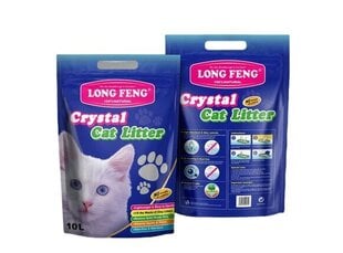 Long Feng laventelin tuoksuinen silikaattihiekka kissoille 10L hinta ja tiedot | Pieneläinten häkit ja tarvikkeet | hobbyhall.fi