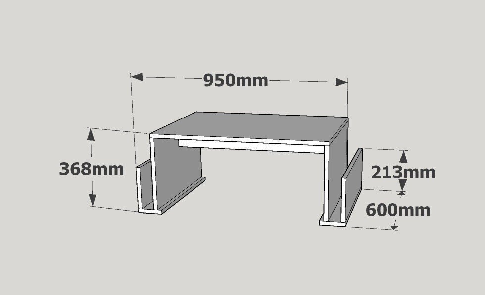 Kalune Design Magazine sohvapöytä, ruskea hinta ja tiedot | Sohvapöydät | hobbyhall.fi