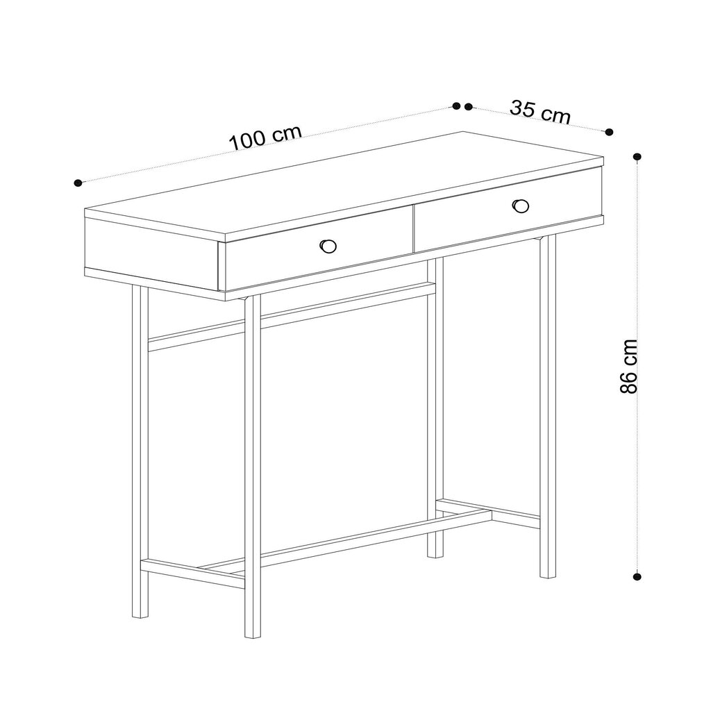 Kalune Design Esta Apupöytä, ruskea hinta ja tiedot | Sohvapöydät | hobbyhall.fi