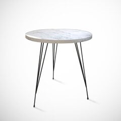 Pöytä Kalune Design Sandalf, valkoinen/musta hinta ja tiedot | Sohvapöydät | hobbyhall.fi