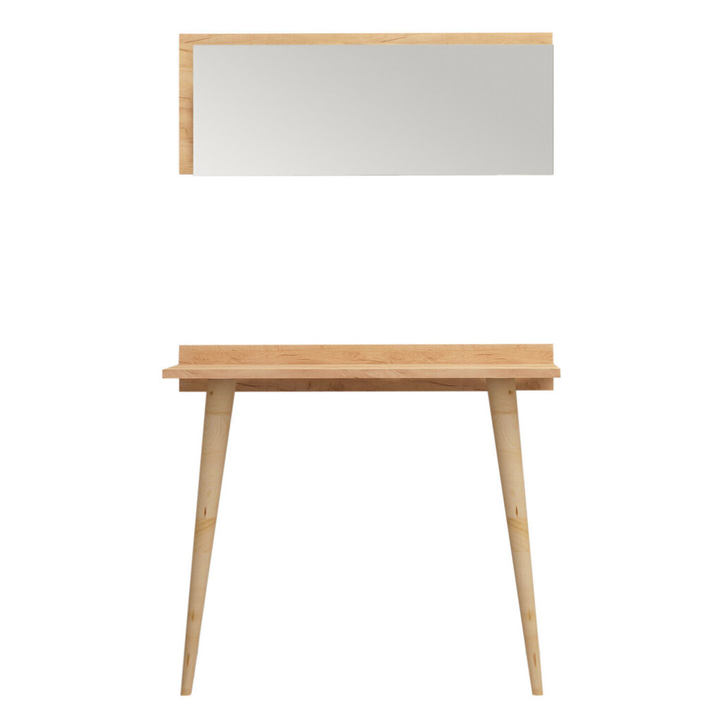Sivupöytä ja peilisetti Kalune Design Banevento, ruskea hinta ja tiedot | Sohvapöydät | hobbyhall.fi