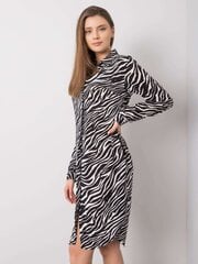 RUE PARIS Mustavalkoinen mekko eläinkuviolla hinta ja tiedot | Mekot | hobbyhall.fi