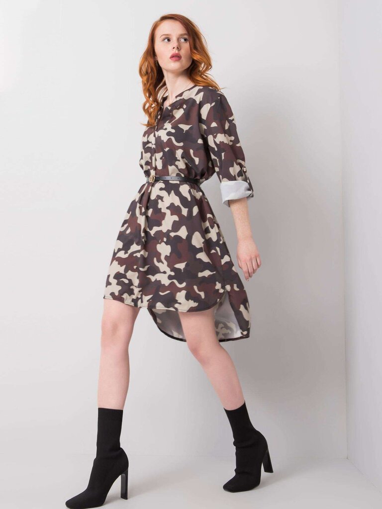 Beige ja ruskea mekko camo printillä hinta ja tiedot | Mekot | hobbyhall.fi