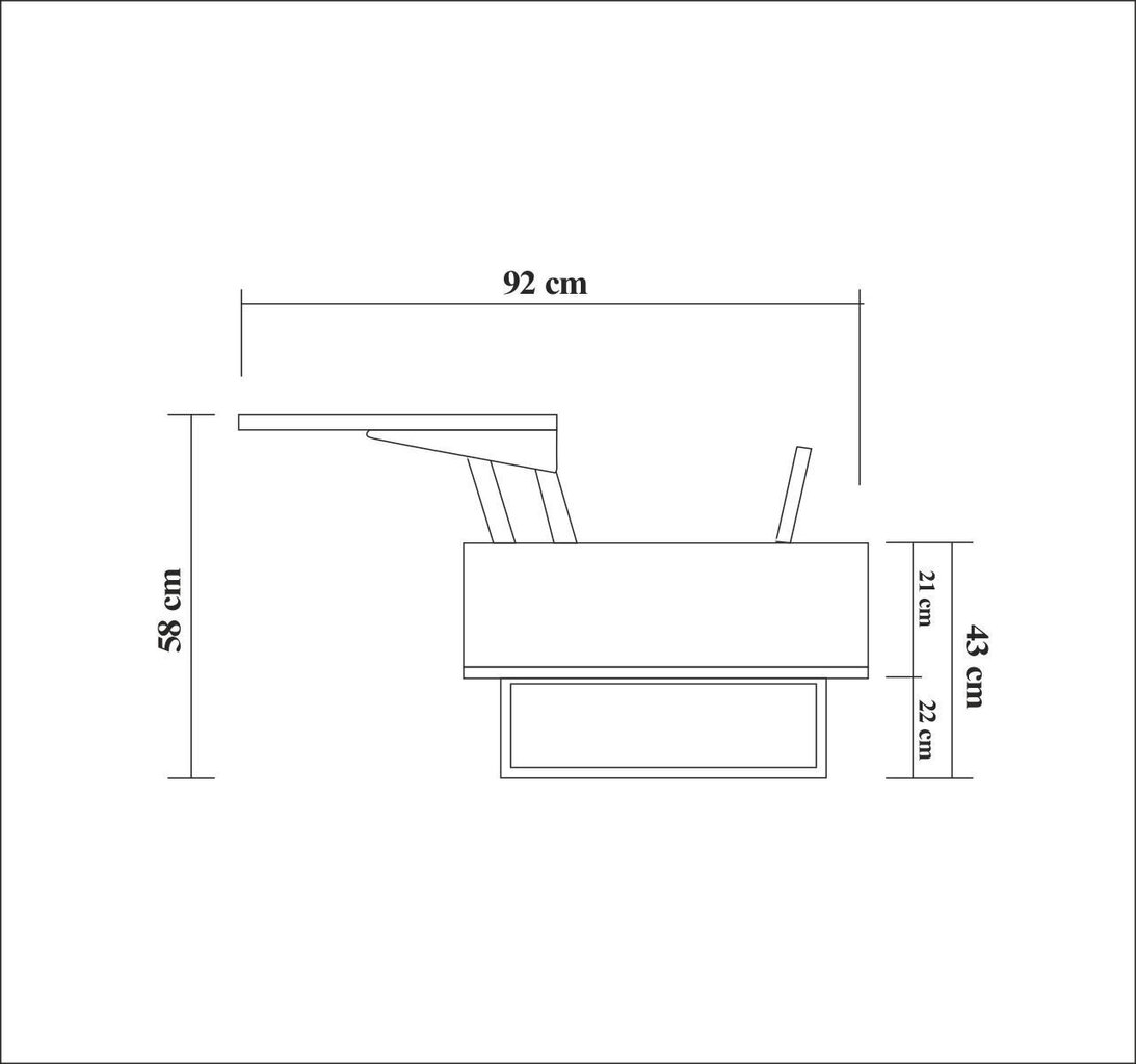Sohvapöytä Kalune Design Est, ruskea hinta ja tiedot | Sohvapöydät | hobbyhall.fi