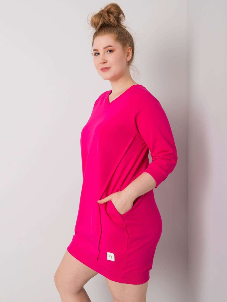 Fuchsia plus size -mekko taskuilla hinta ja tiedot | Mekot | hobbyhall.fi