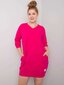 Fuchsia plus size -mekko taskuilla hinta ja tiedot | Mekot | hobbyhall.fi