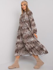 RUE PARIS Musta ja beige leopardikuvioinen mekko hinta ja tiedot | Mekot | hobbyhall.fi
