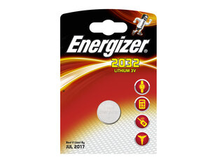 Energizer CR2032 litium 3V tabletin akku hinta ja tiedot | Paristot | hobbyhall.fi