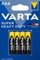 Paristot Varta Superlife/Super Heavy Duty, AAA (LR03), 4 kpl hinta ja tiedot | Paristot | hobbyhall.fi