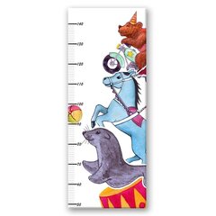 Lasten pituusmittari, Sirkus eläimet, 40x100 cm hinta ja tiedot | Taulut | hobbyhall.fi